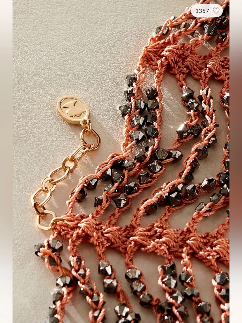 Free People Ariana Ost Jinx Beaded Beach Crochet Anklet